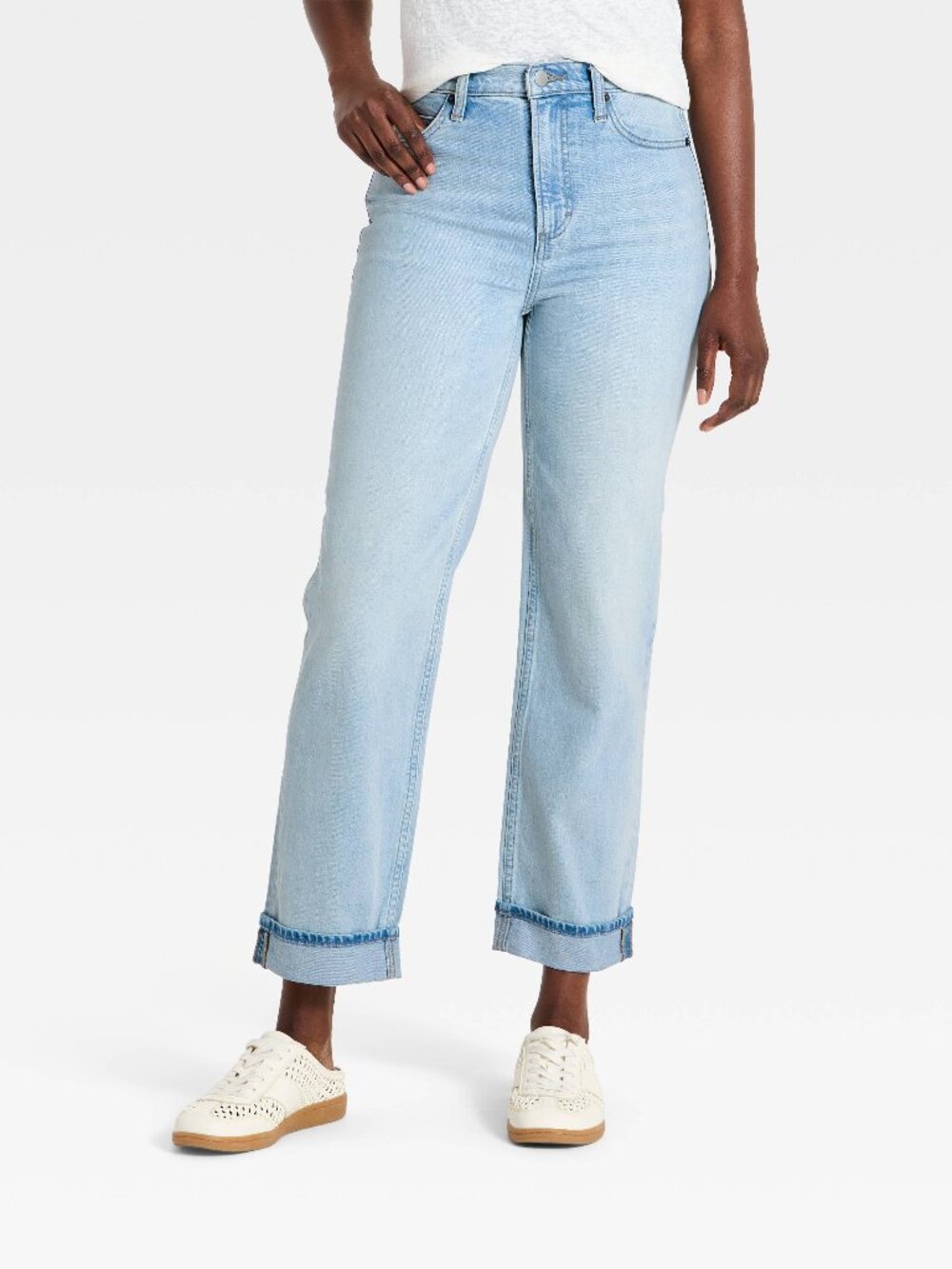 NWOT Womens Universal Thread Size 8R Highest-Rise Vintage Straight Cropped Jeans
